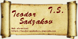 Teodor Sadžakov vizit kartica